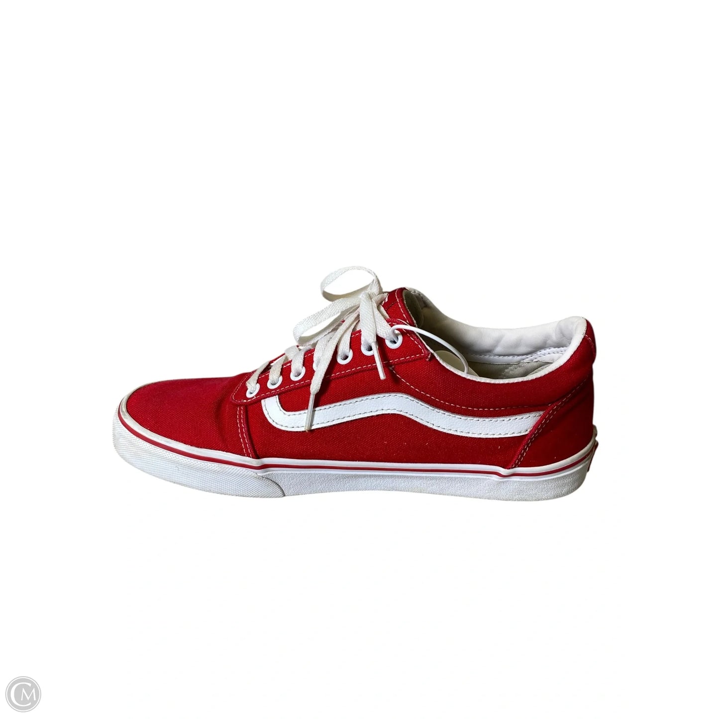 Shoes Sneakers By Vans In Red & White, Size: 12