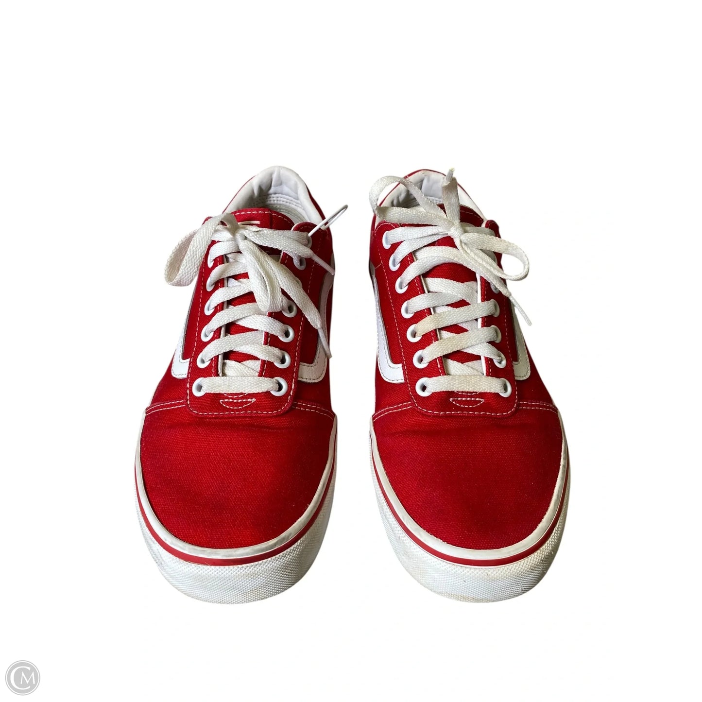 Shoes Sneakers By Vans In Red & White, Size: 12