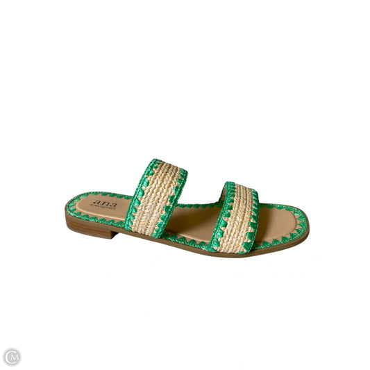 Shoes Flats By Ana In Green & Tan, Size: 11