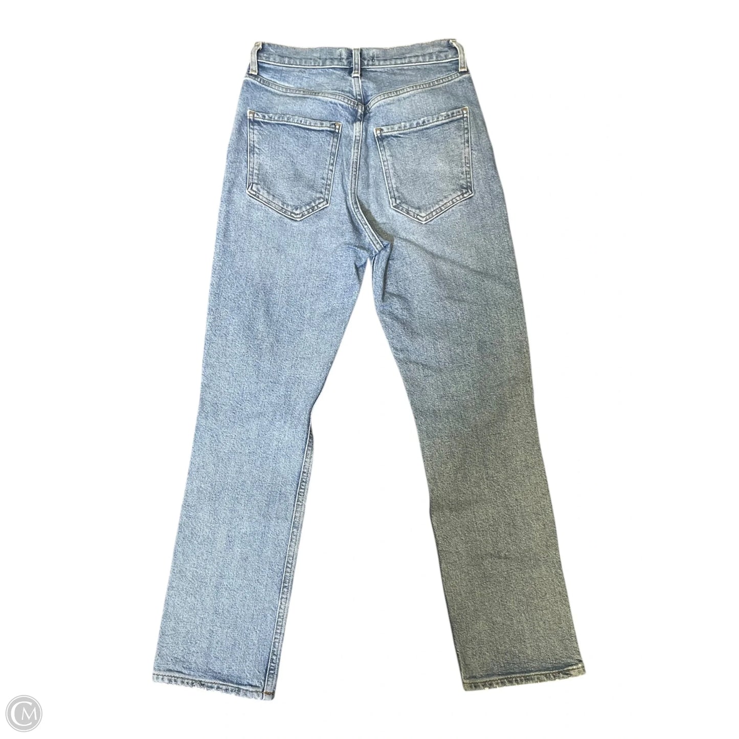 Jeans Straight By Agolde In Blue Denim, Size: 0