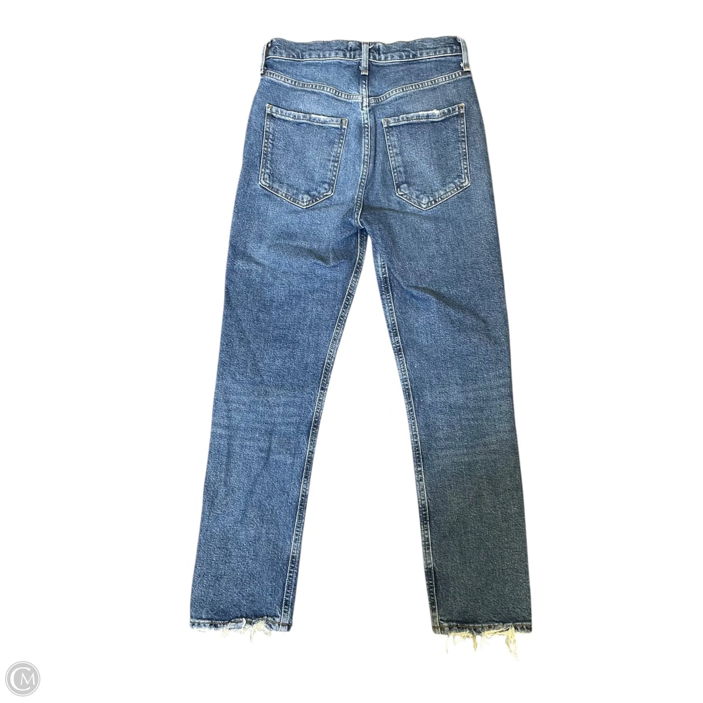 Jeans Straight By Agolde In Blue Denim, Size: 0