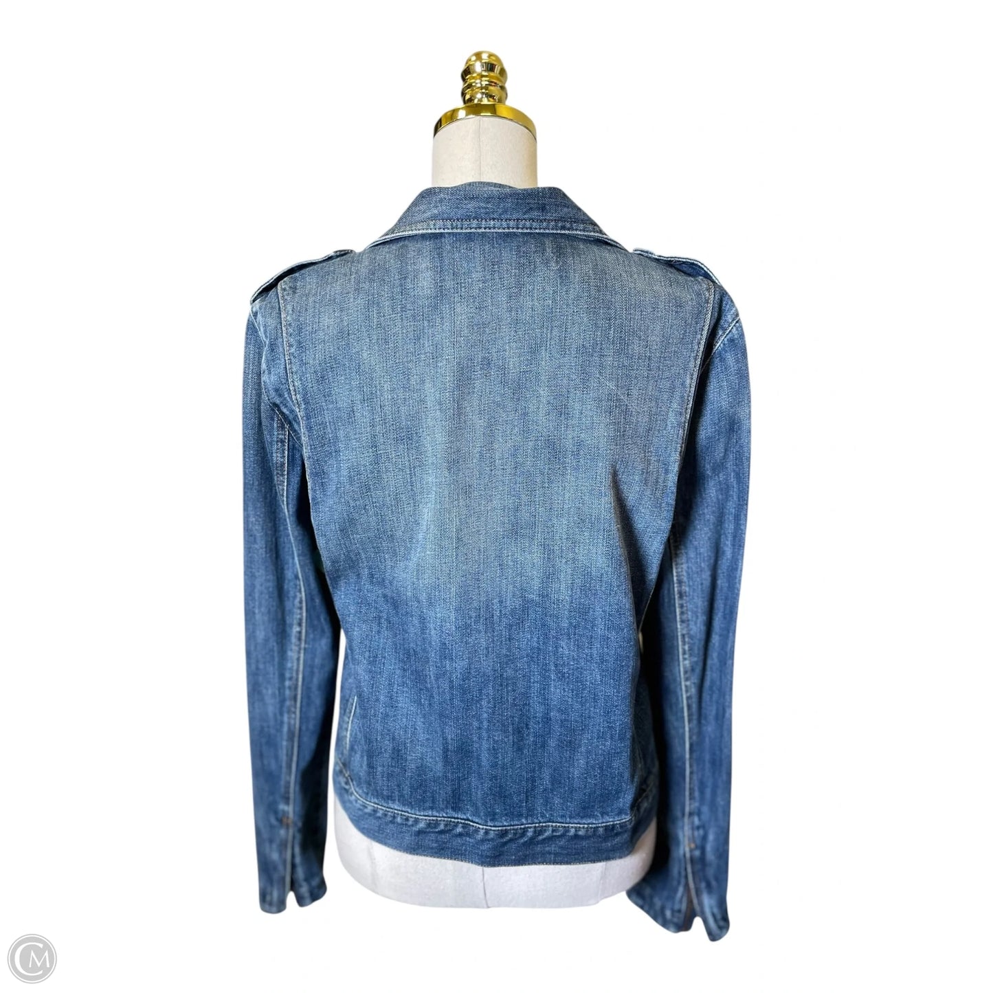 Jacket Denim By Clothes Mentor In Blue Denim, Size: M