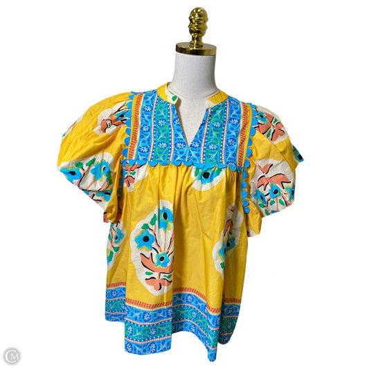 Top Short Sleeve By Umgee In Multi-colored, Size: M