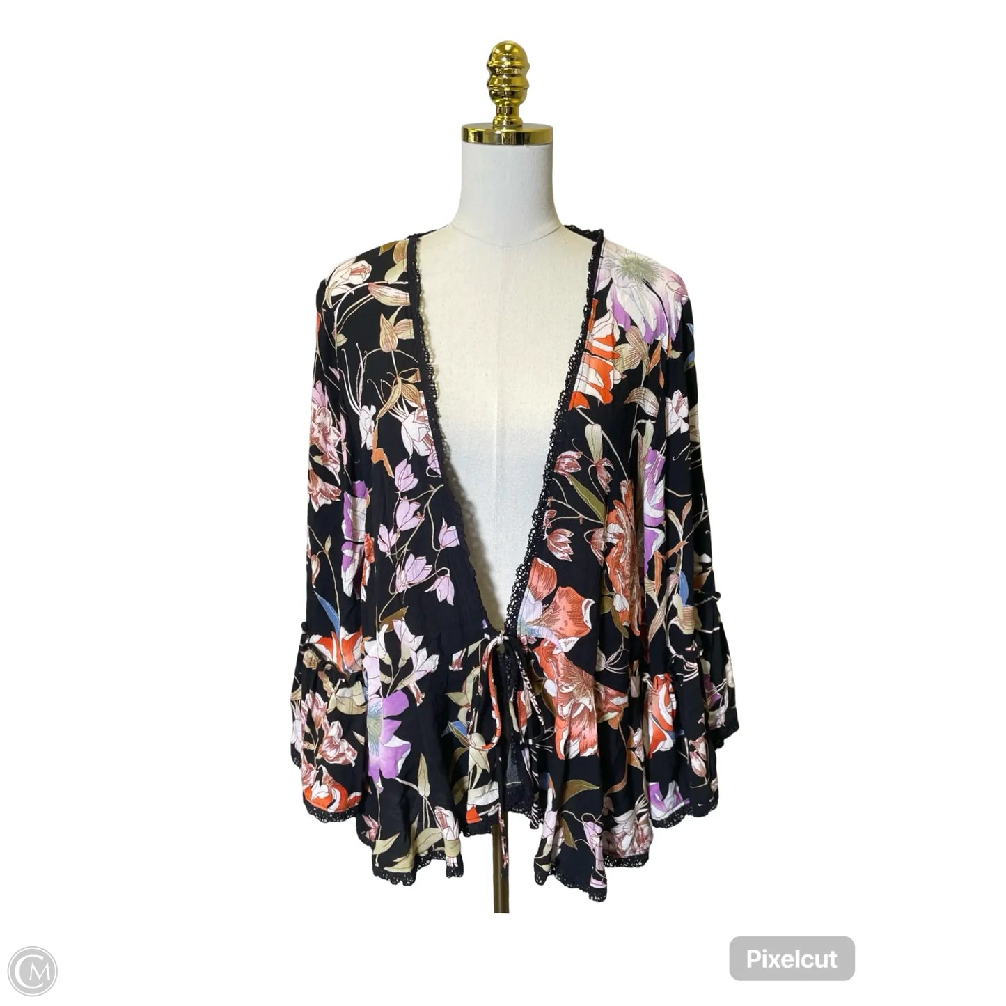 Cardigan By Knox Rose In Floral Print, Size: M