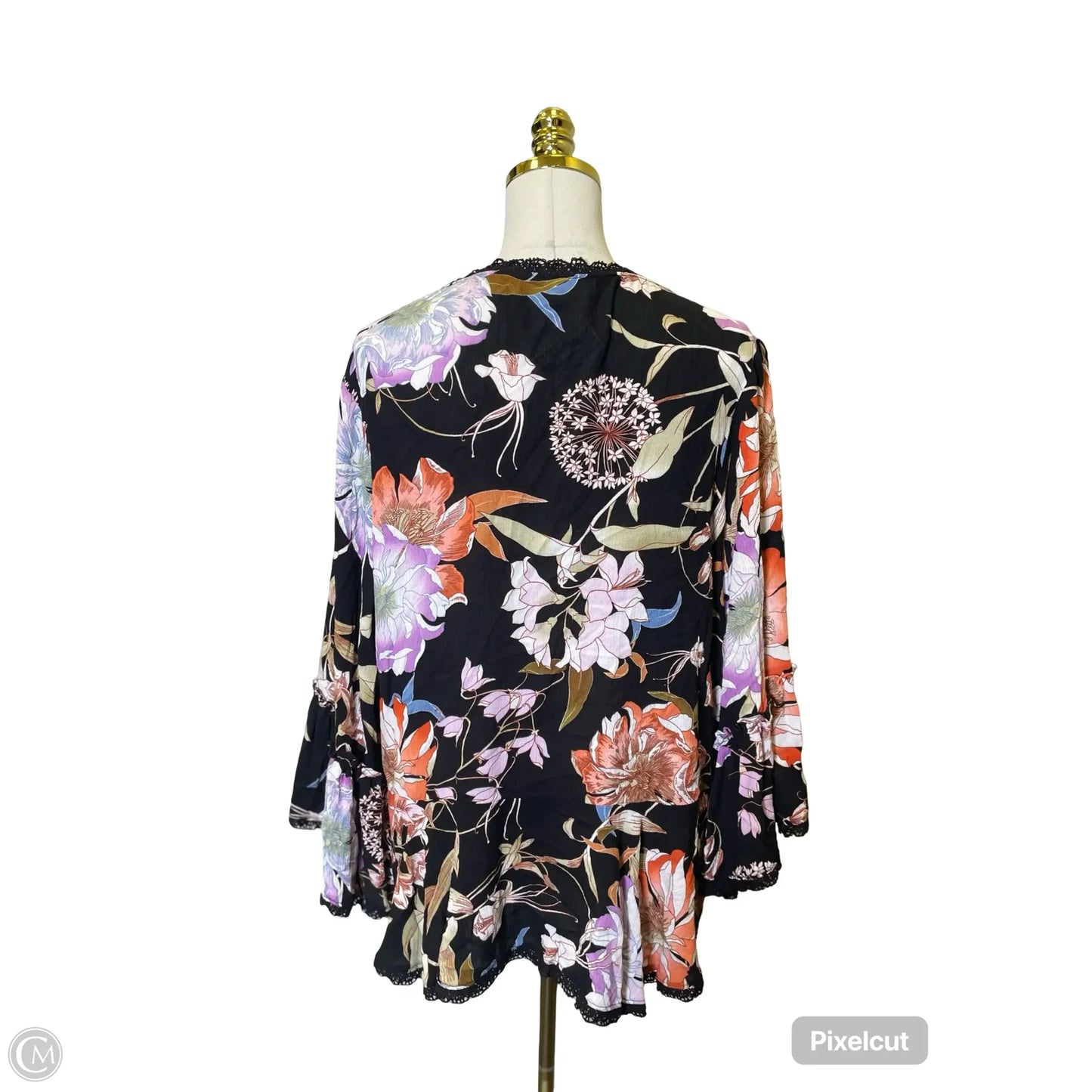 Cardigan By Knox Rose In Floral Print, Size: M