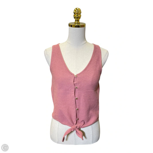 Top Sleeveless By Madewell In Pink, Size: S