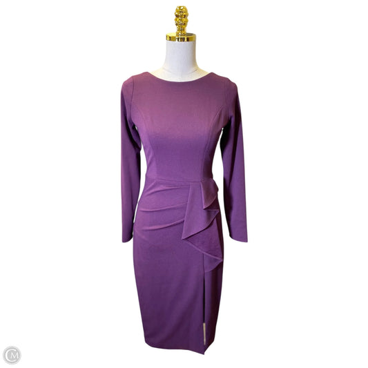 Dress Casual Midi By Dress The Population In Purple, Size: Xs