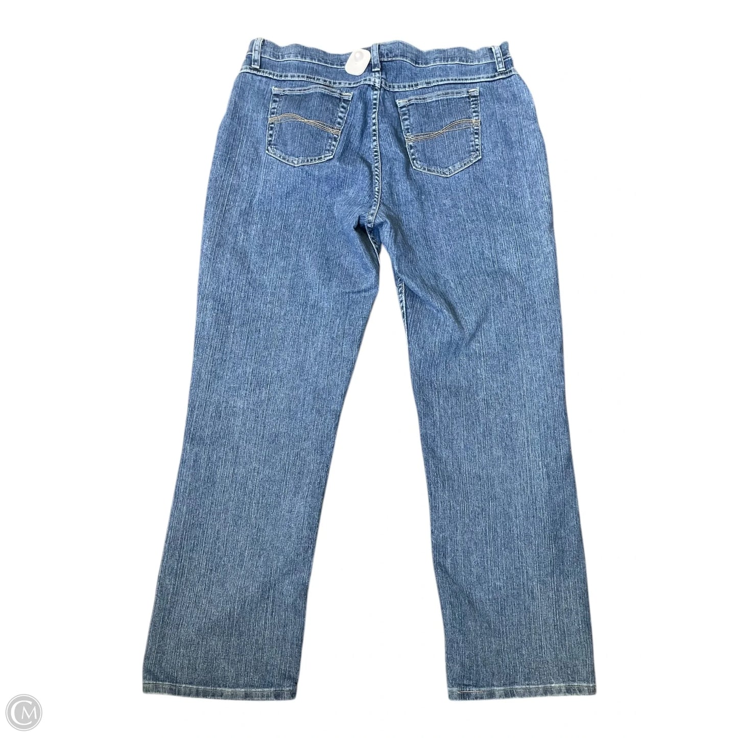 Jeans Straight By Lee In Blue Denim, Size: 18