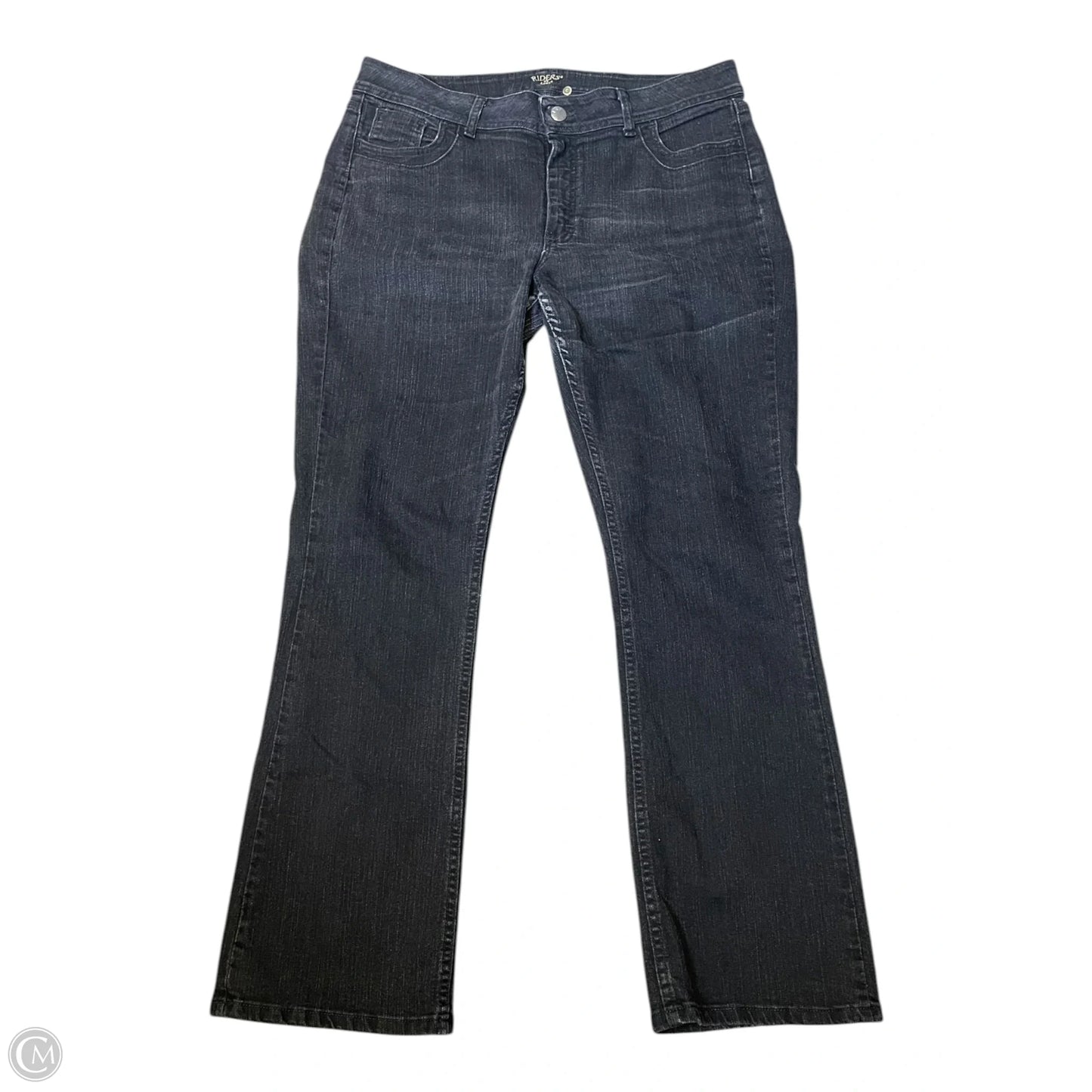 Jeans Straight By Lee In Black Denim, Size: 18
