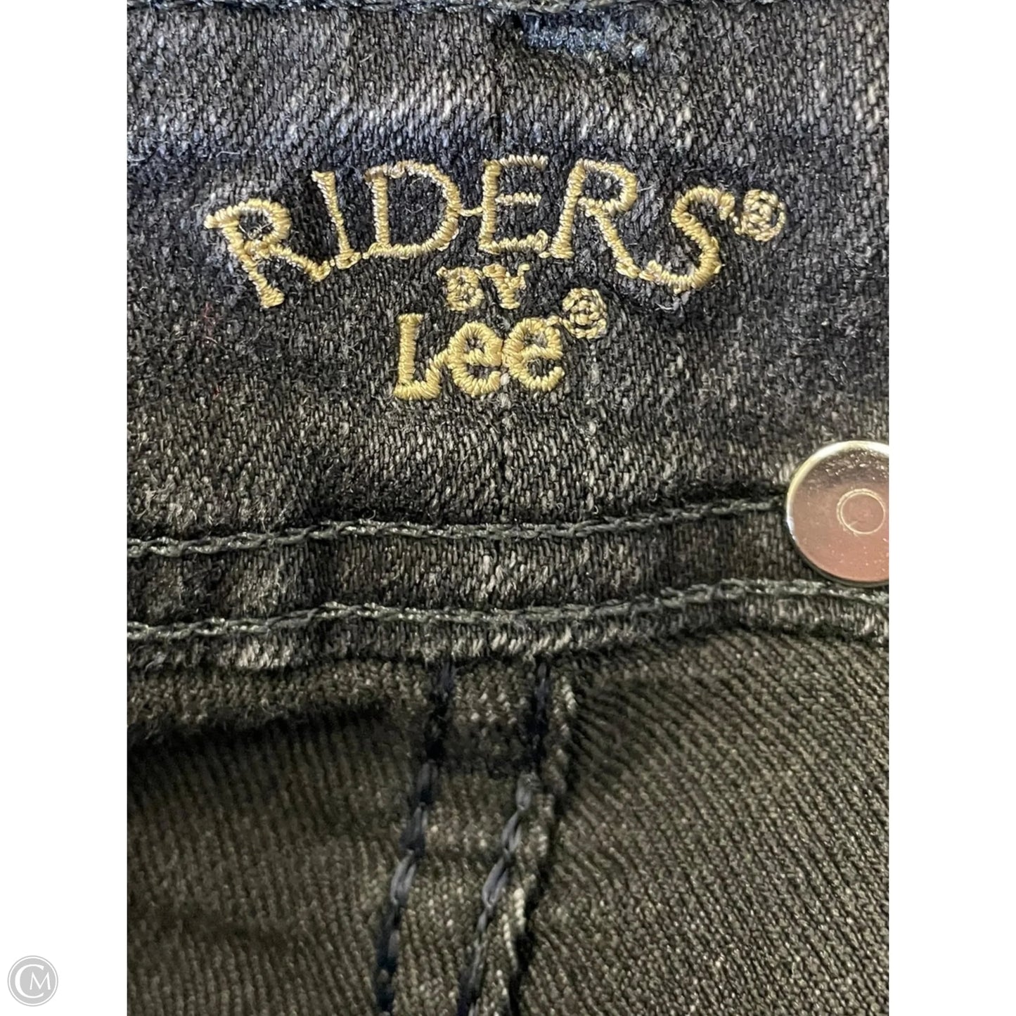 Jeans Straight By Lee In Black Denim, Size: 18