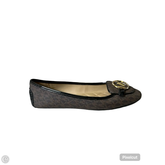 Shoes Flats By Michael By Michael Kors In Brown & Gold, Size: 8