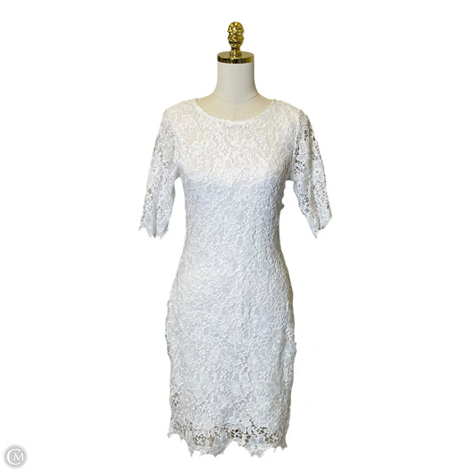 Dress Casual Midi By Nina Leonard In White, Size: S