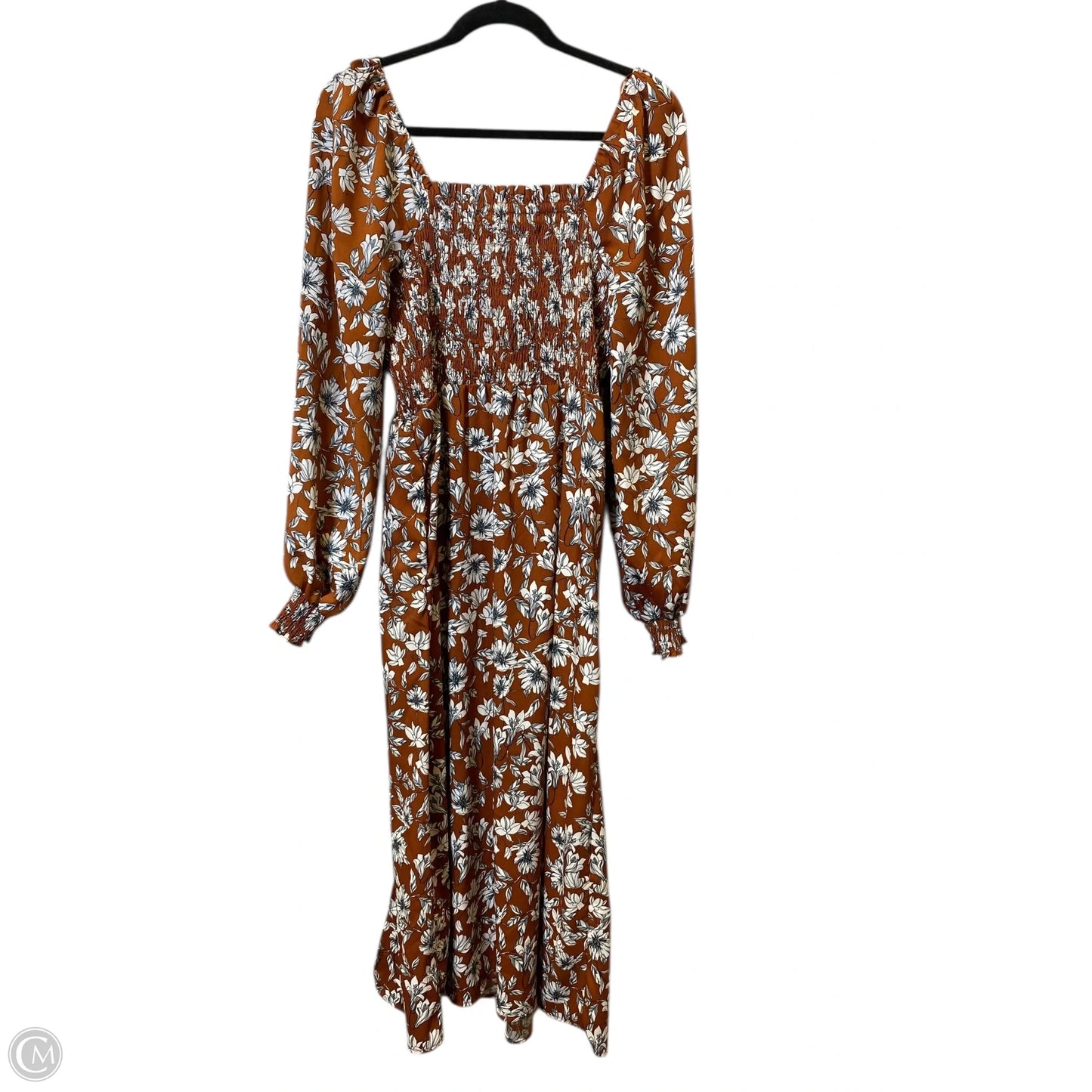 Dress Casual Midi By Clothes Mentor In Orange, Size: M