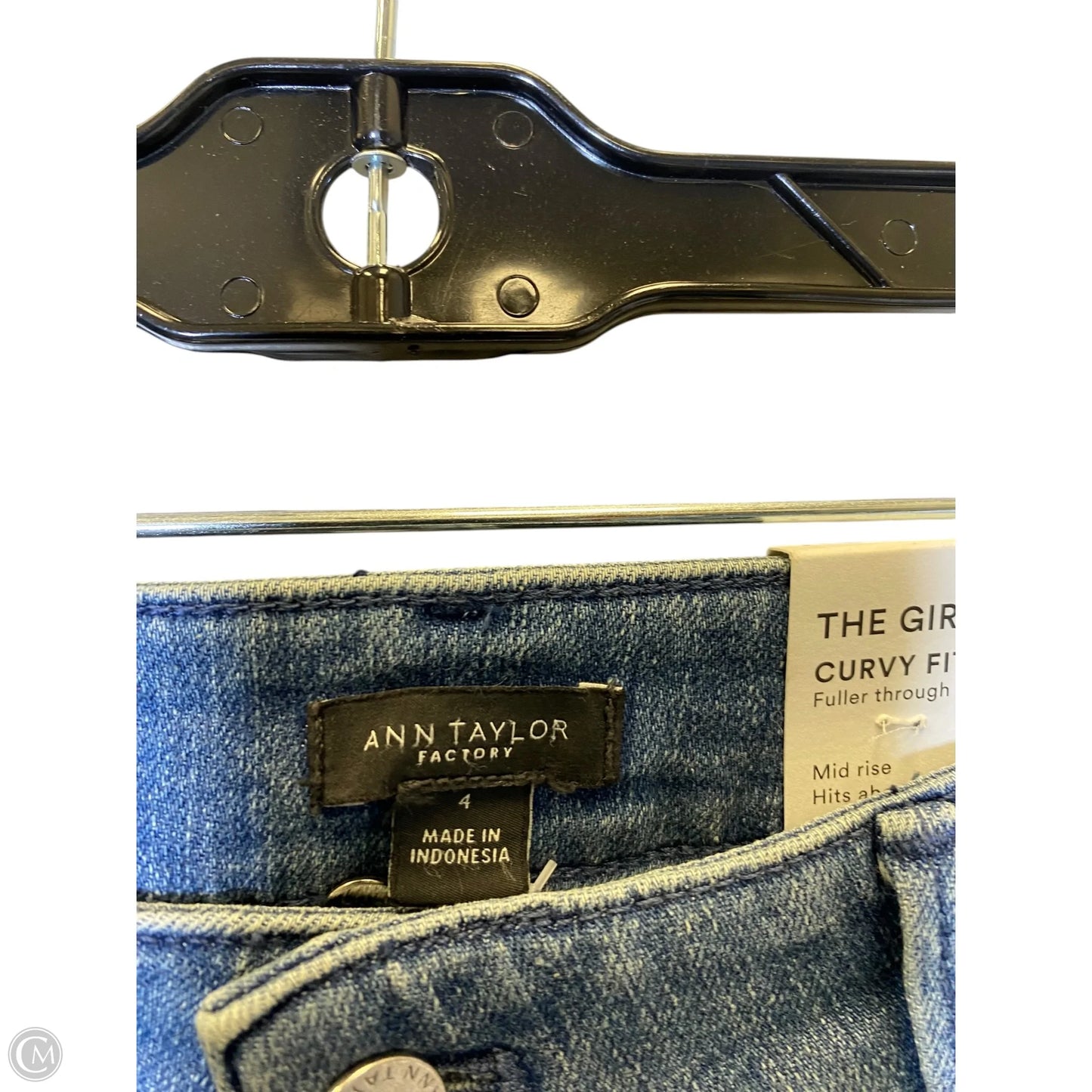 Jeans Straight By Ann Taylor In Blue Denim, Size: 4
