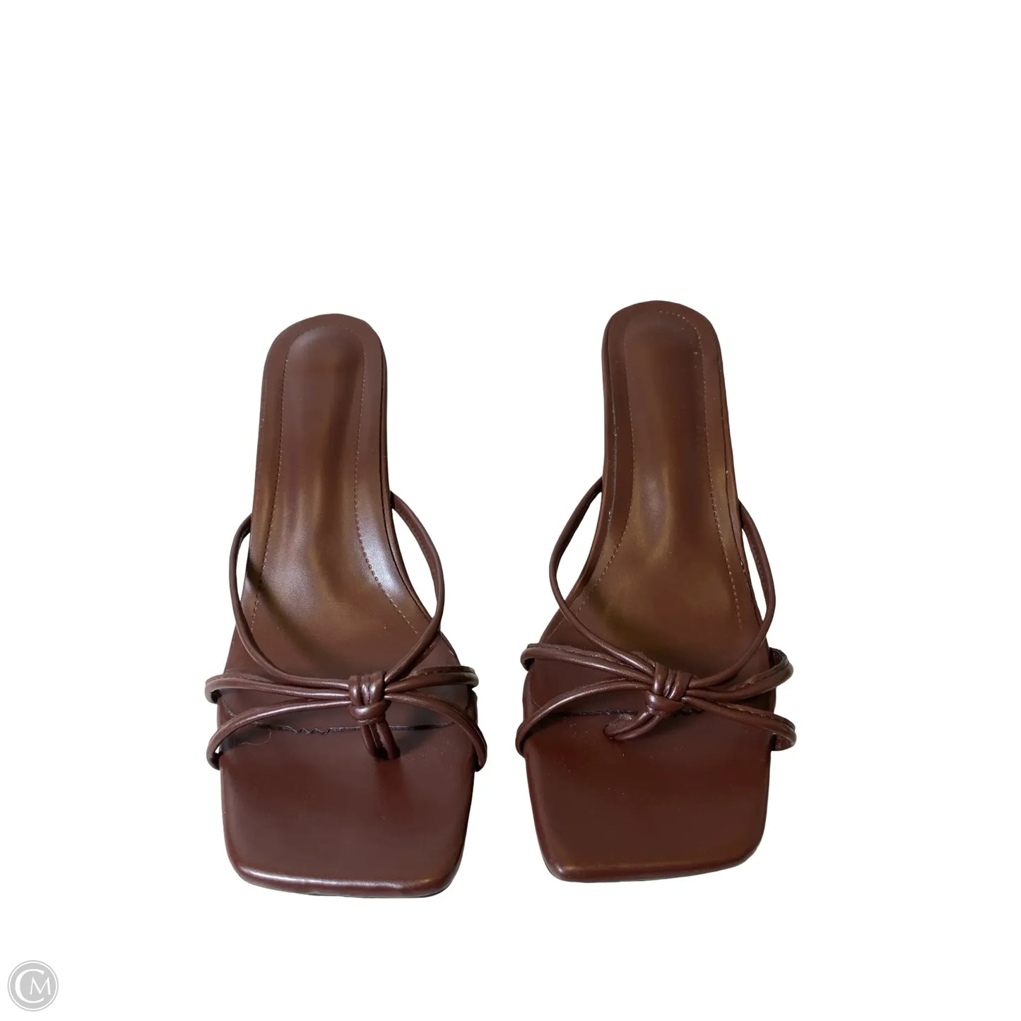 Shoes Heels Kitten By Clothes Mentor In Brown, Size: 9.5