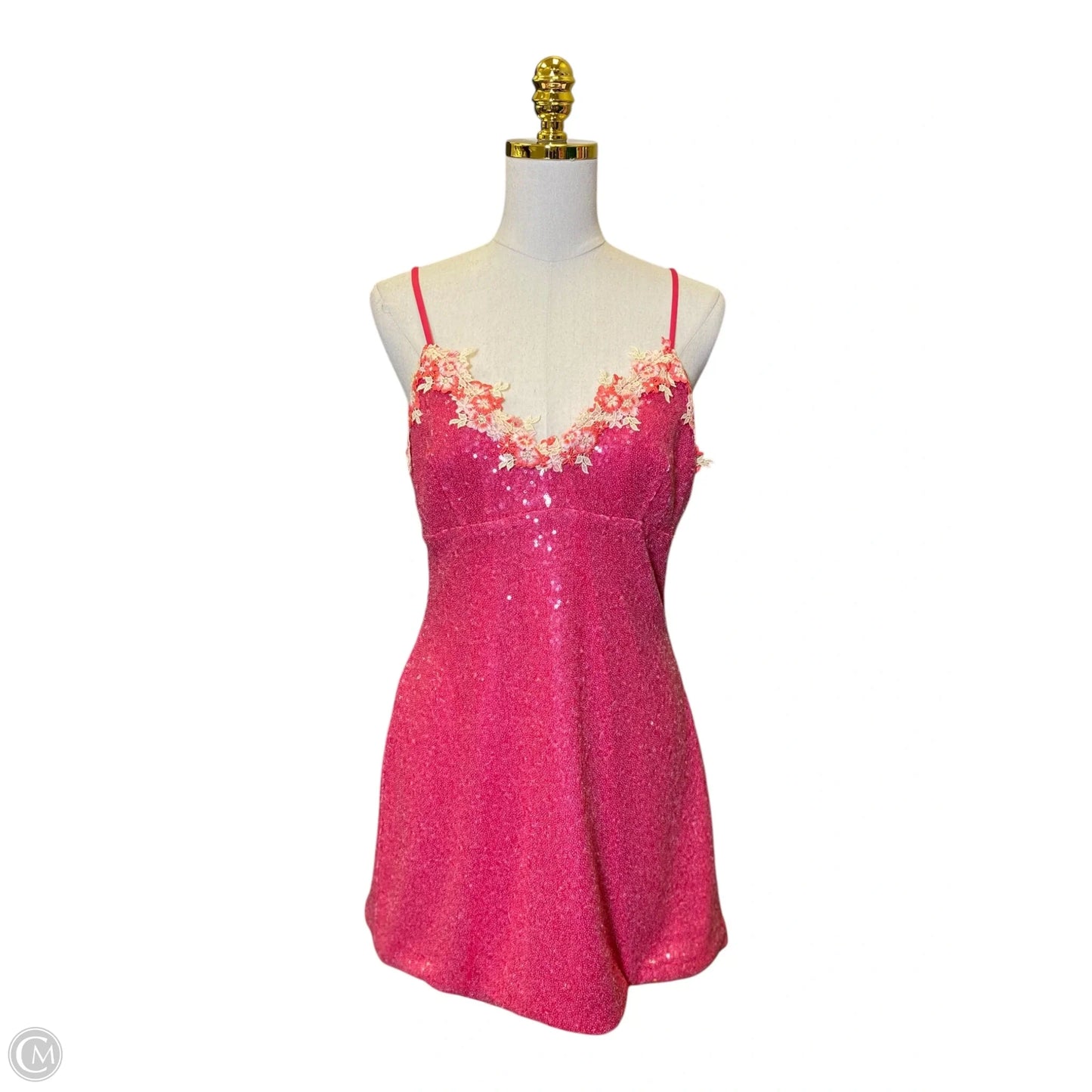Dress Casual Midi By Hello Molly In Pink, Size: Xl