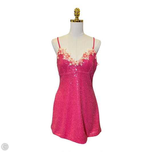 Dress Casual Midi By Hello Molly In Pink, Size: Xl