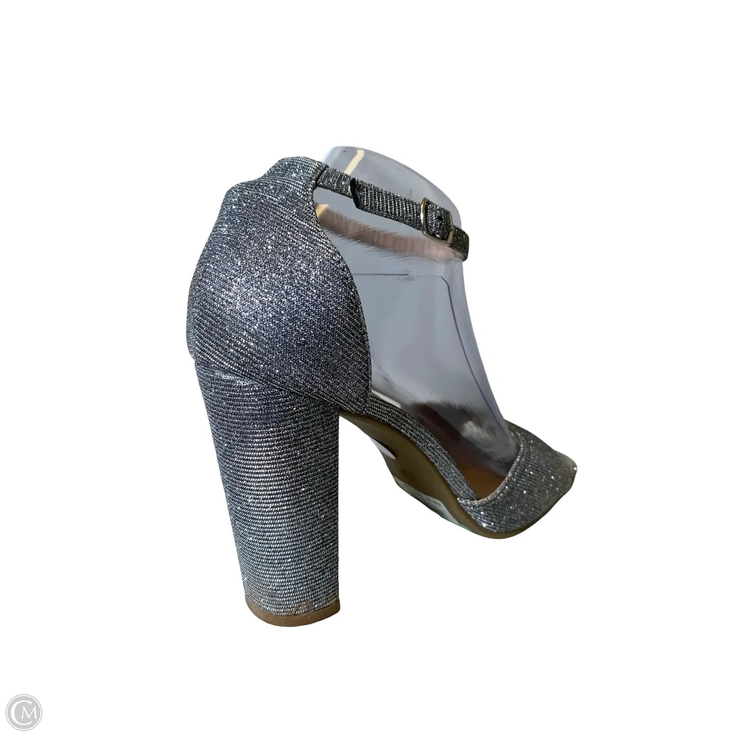 Shoes Heels Block By Windsor In Silver, Size: 10