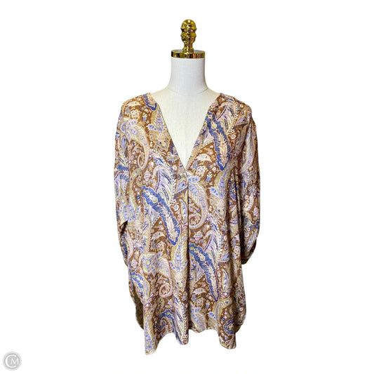 Top Long Sleeve By Zara In Multi-colored, Size: M