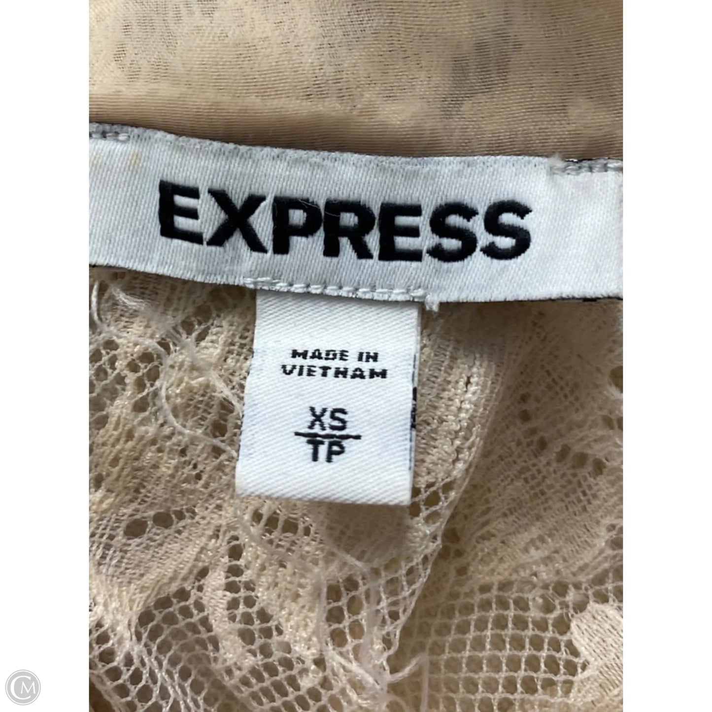 Top Long Sleeve By Express In Beige, Size: Xs