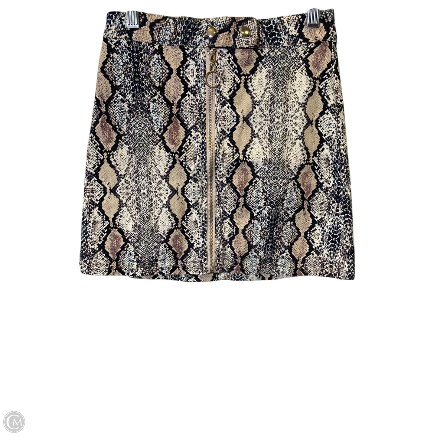 Skirt Mini & Short By Altard State In Snakeskin Print, Size: S