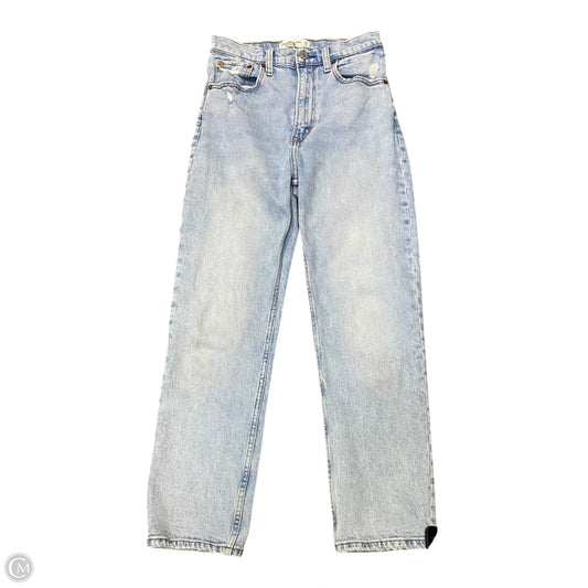 Jeans Straight By Abercrombie And Fitch In Blue Denim, Size: 2