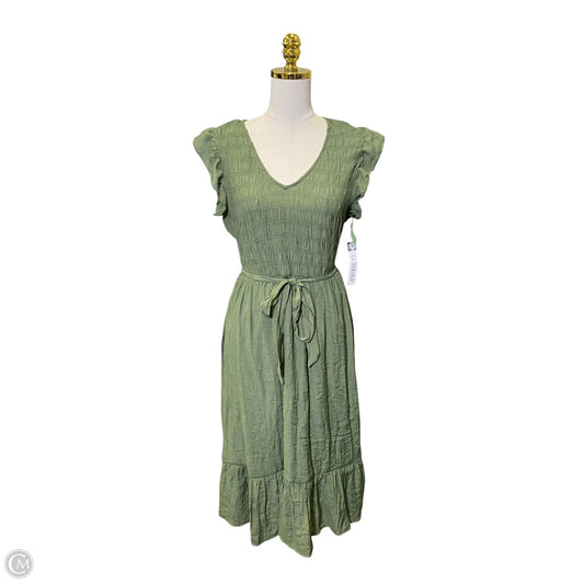 Dress Casual Midi By Luxology In Green, Size: L