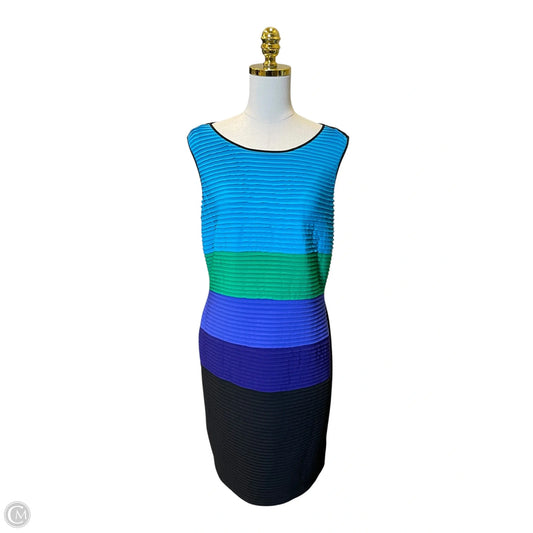 Dress Casual Midi By Calvin Klein In Multi-colored, Size: 14
