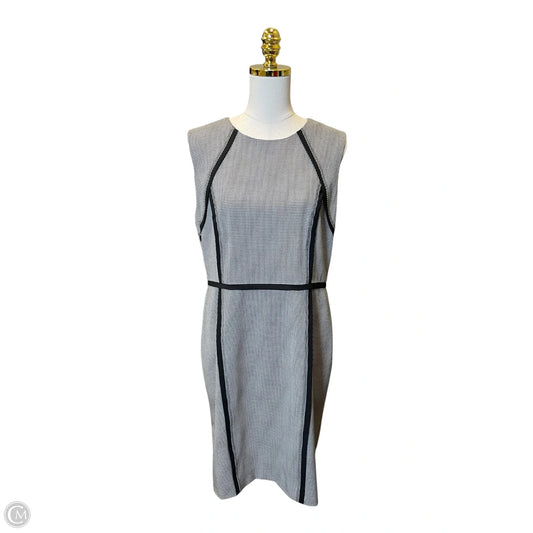 Dress Casual Midi By Calvin Klein In Plaid Pattern, Size: 14