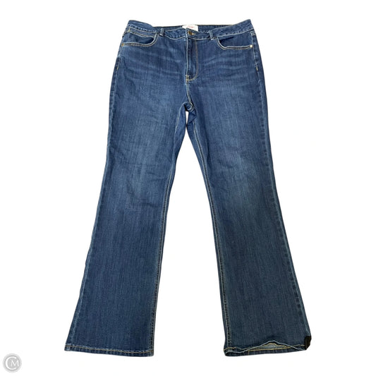 Jeans Boot Cut By Wrangler In Blue Denim, Size: 16