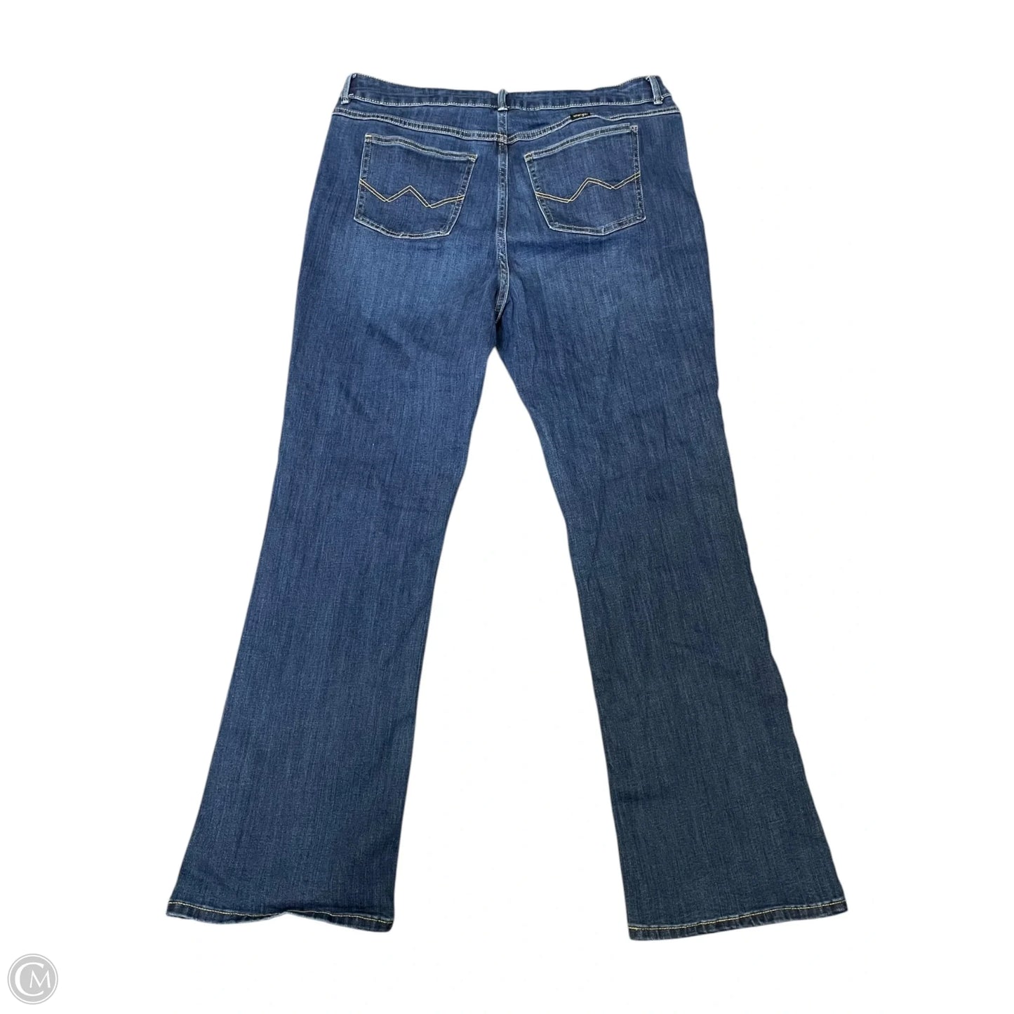 Jeans Boot Cut By Wrangler In Blue Denim, Size: 16