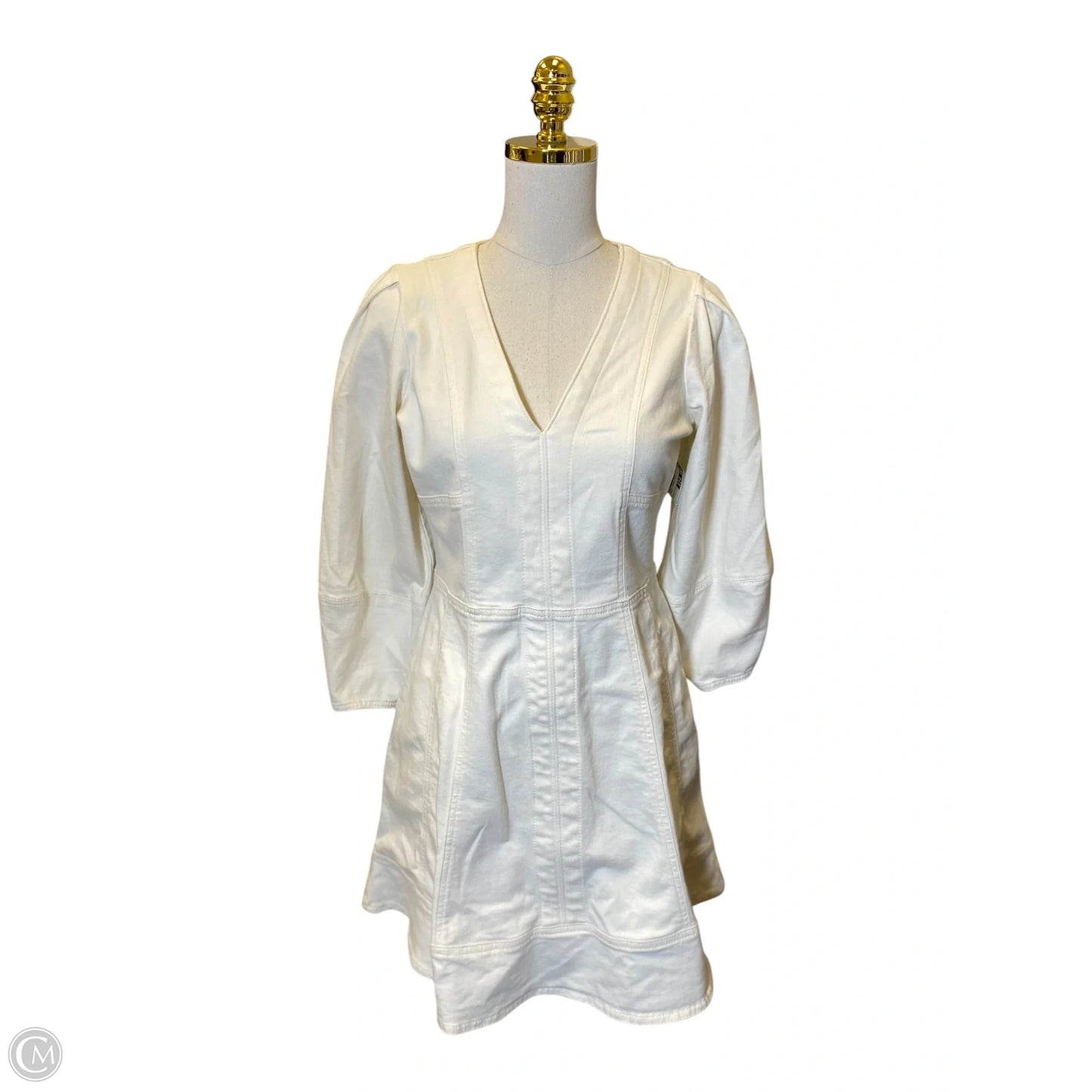 Dress Casual Midi By Loft In Cream, Size: S