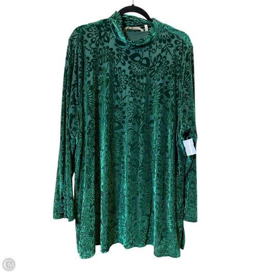 Top Long Sleeve By Soft Surroundings In Green, Size: 3x