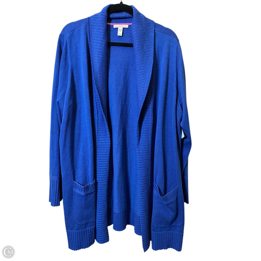 Cardigan By Isaac Mizrahi In Blue, Size: 2x