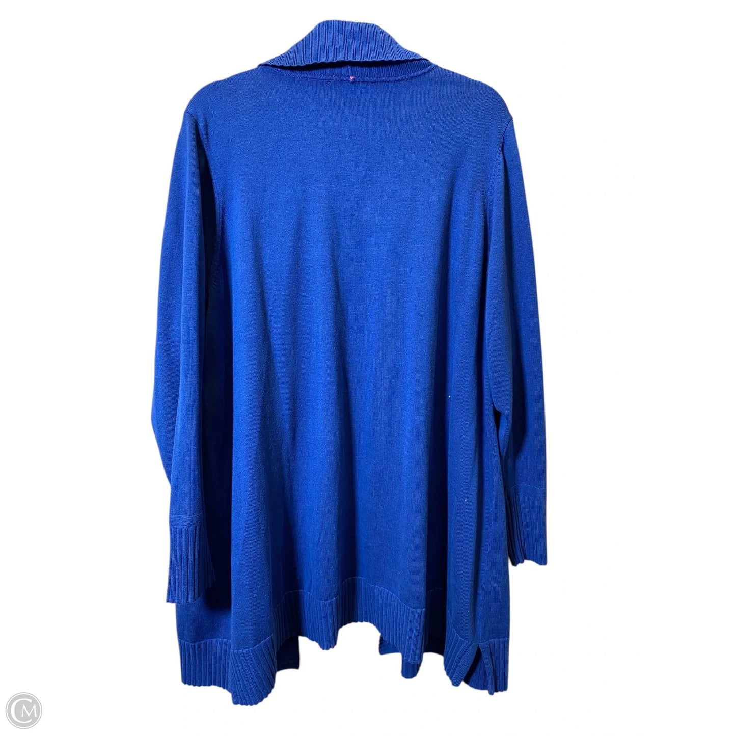 Cardigan By Isaac Mizrahi In Blue, Size: 2x