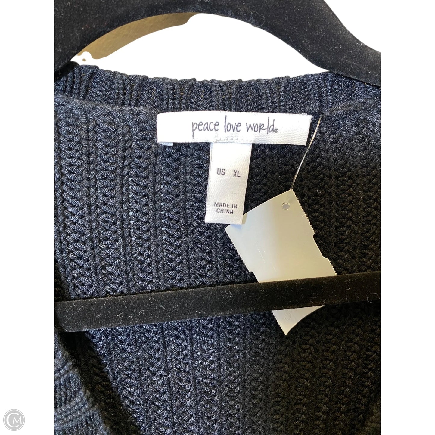 Sweater By Peace Love World In Black, Size: Xl