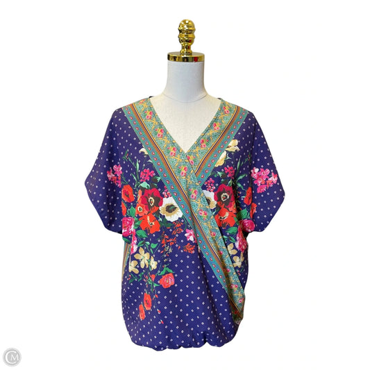 Top Short Sleeve By Umgee In Multi-colored, Size: M
