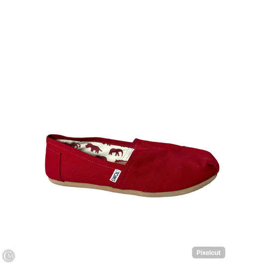 Shoes Flats By Toms In Red, Size: 9.5