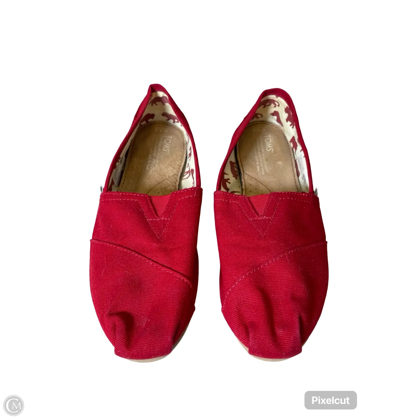 Shoes Flats By Toms In Red, Size: 9.5