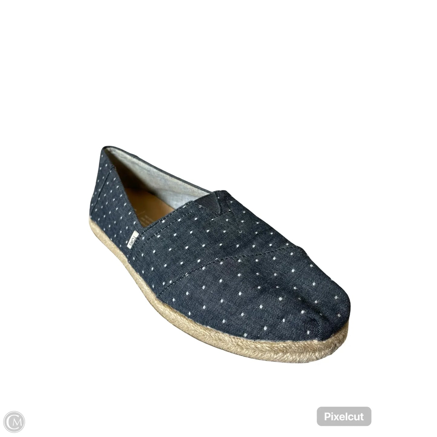 Shoes Flats By Toms In Blue & White, Size: 9.5