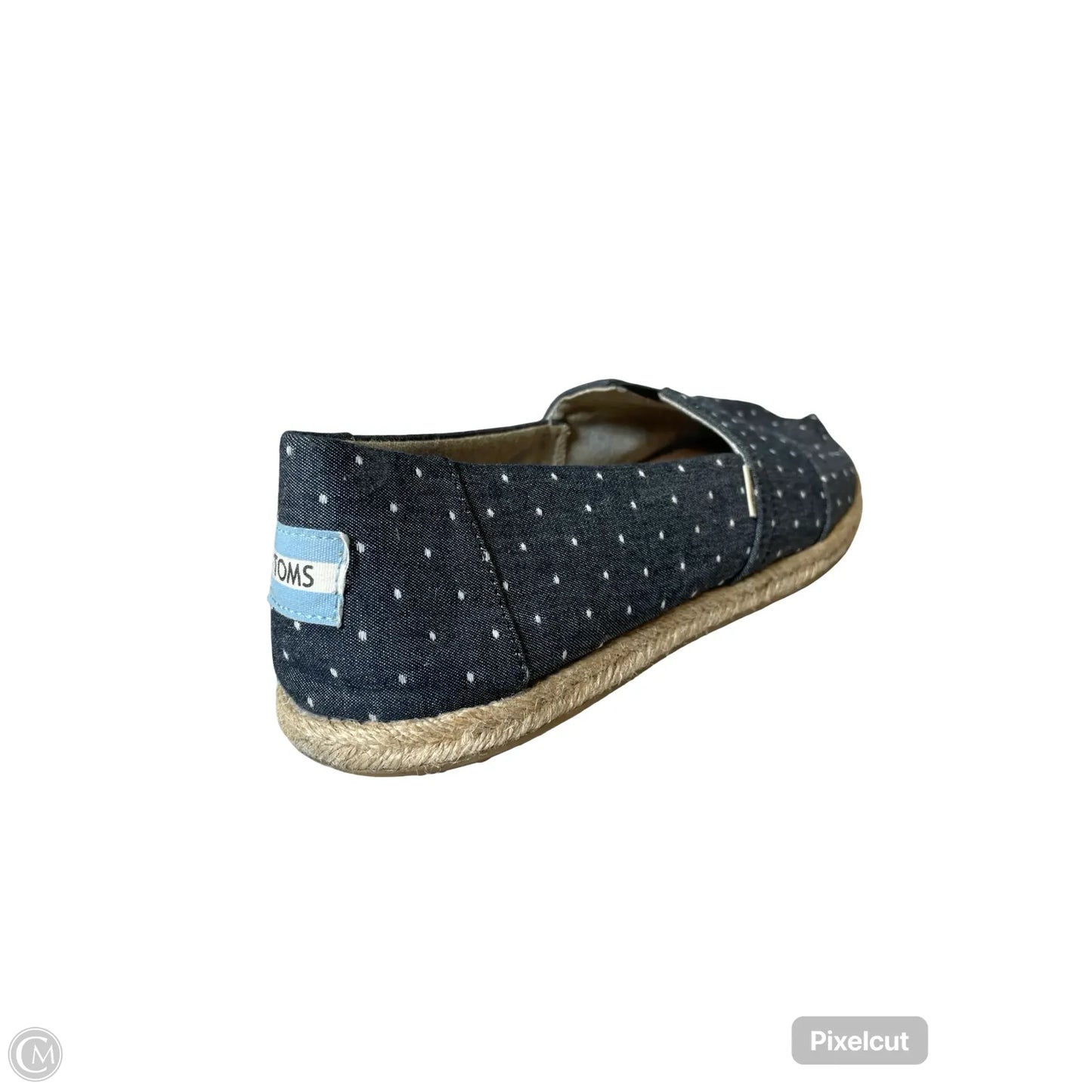 Shoes Flats By Toms In Blue & White, Size: 9.5