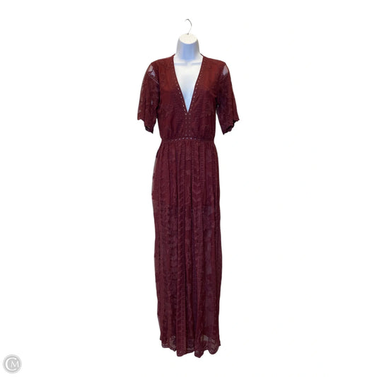 Dress Casual Maxi By Gb In Maroon, Size: S
