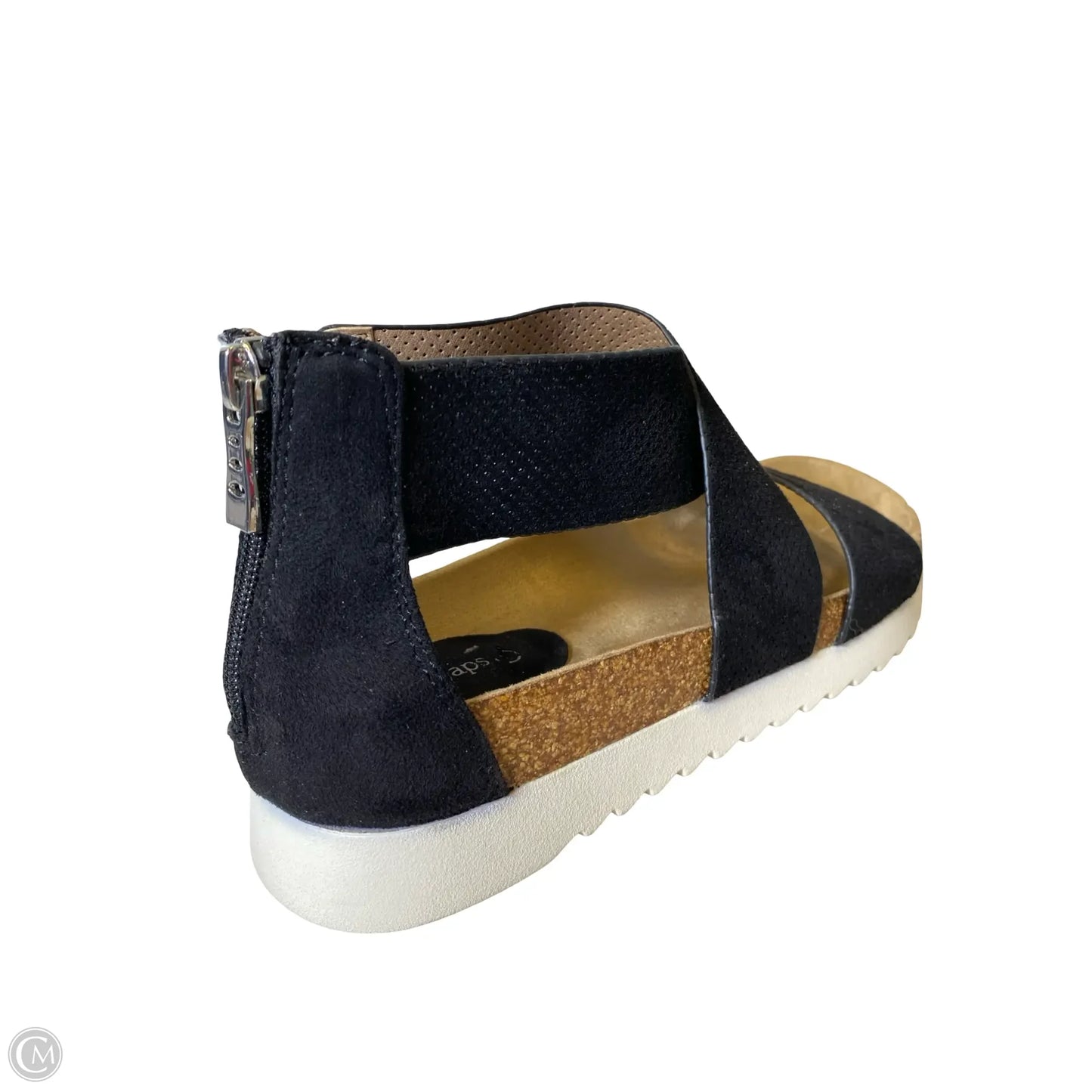 Shoes Flats By Clothes Mentor In Black & Cream, Size: 8.5