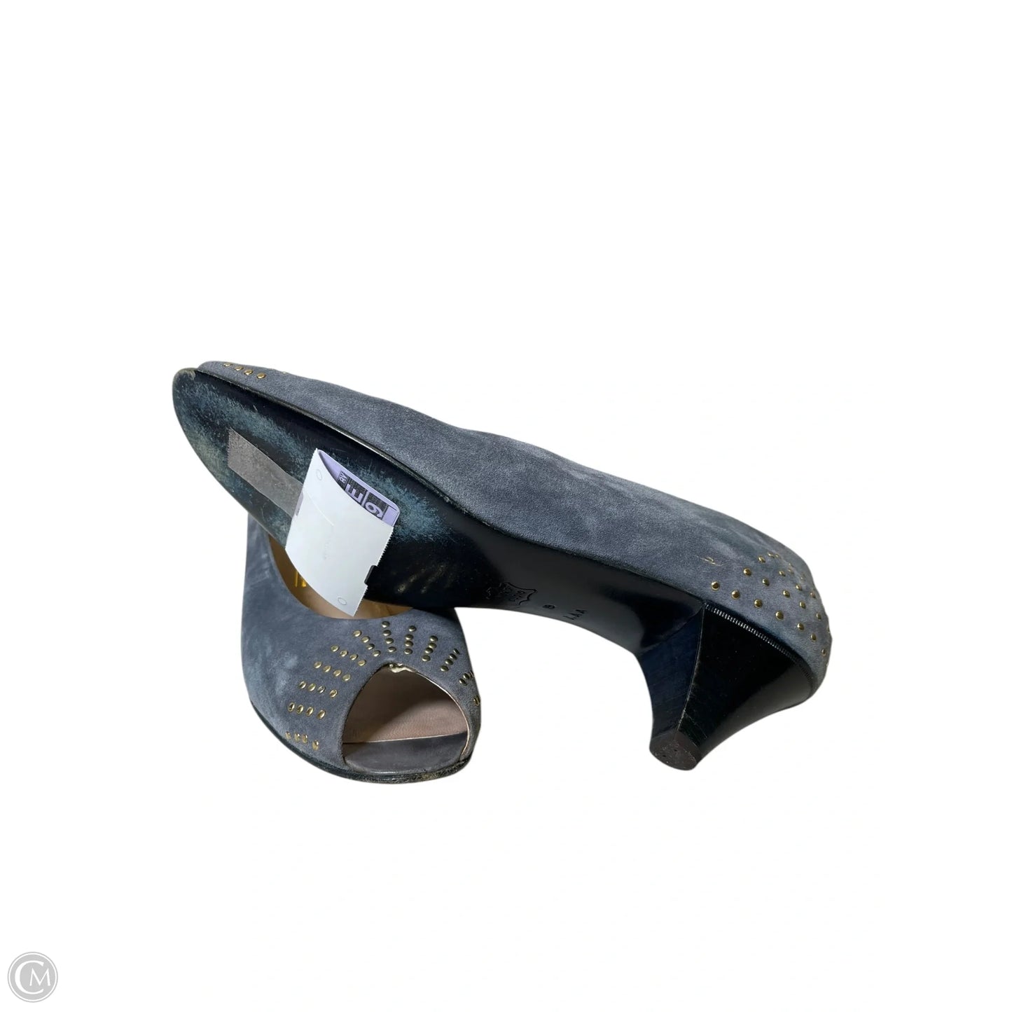 Shoes Heels Kitten By Bruno Magli Shoes In Grey, Size: 8
