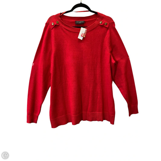 Sweater By Lane Bryant In Red, Size: 2x