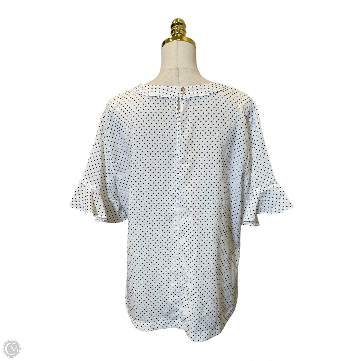 Top Short Sleeve By Banana Republic In Polkadot Pattern, Size: Xl
