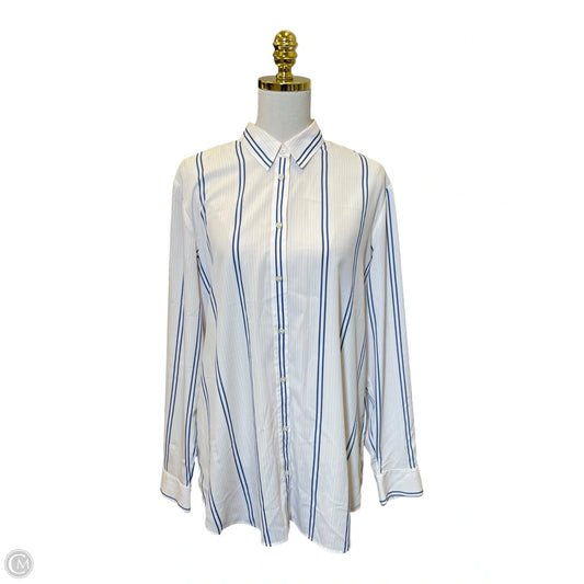 Top Long Sleeve By Banana Republic In Striped Pattern, Size: Xl