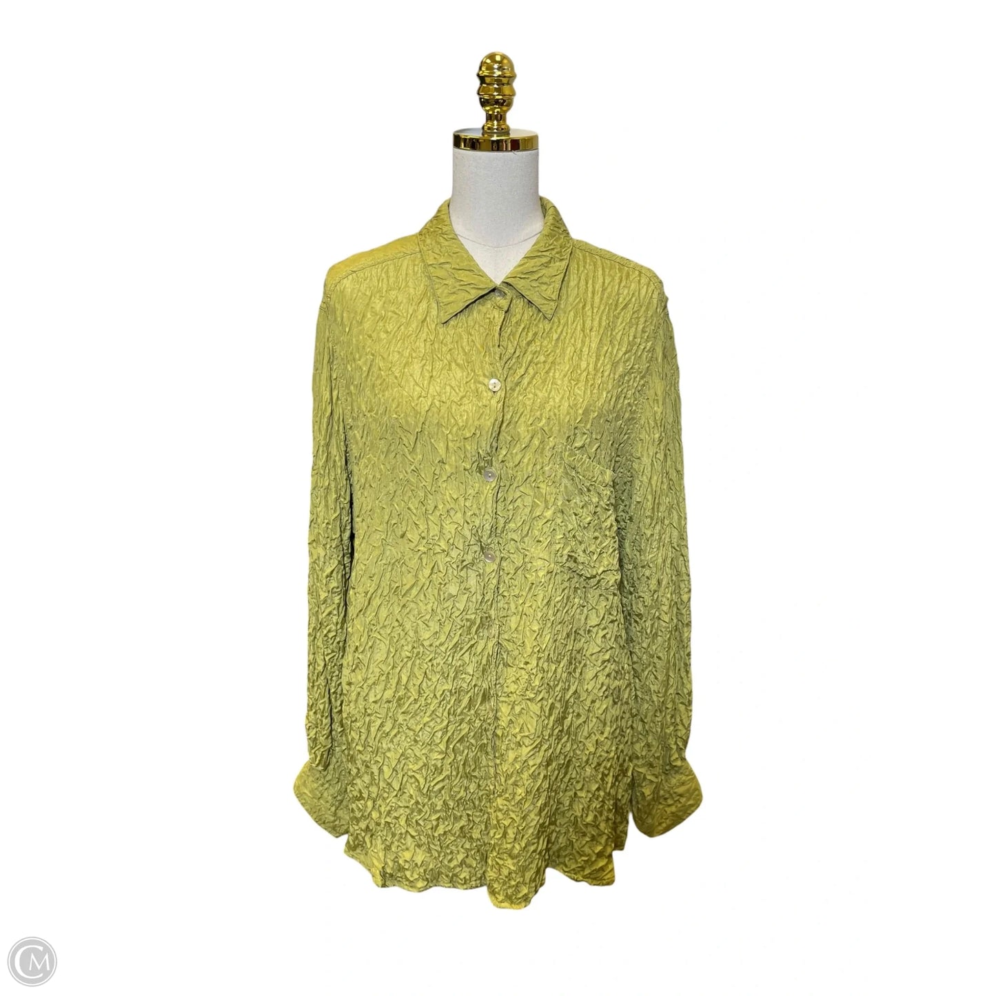 Top Long Sleeve By Chicos In Green, Size: Xl