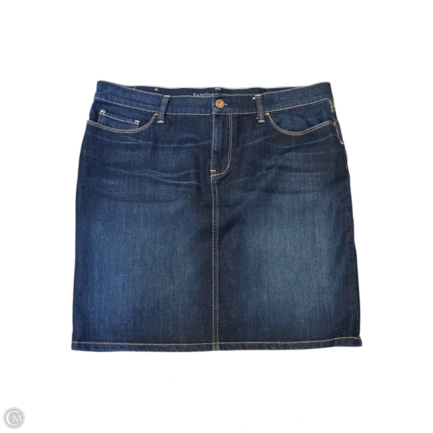 Skirt Midi By Banana Republic In Blue Denim, Size: 12