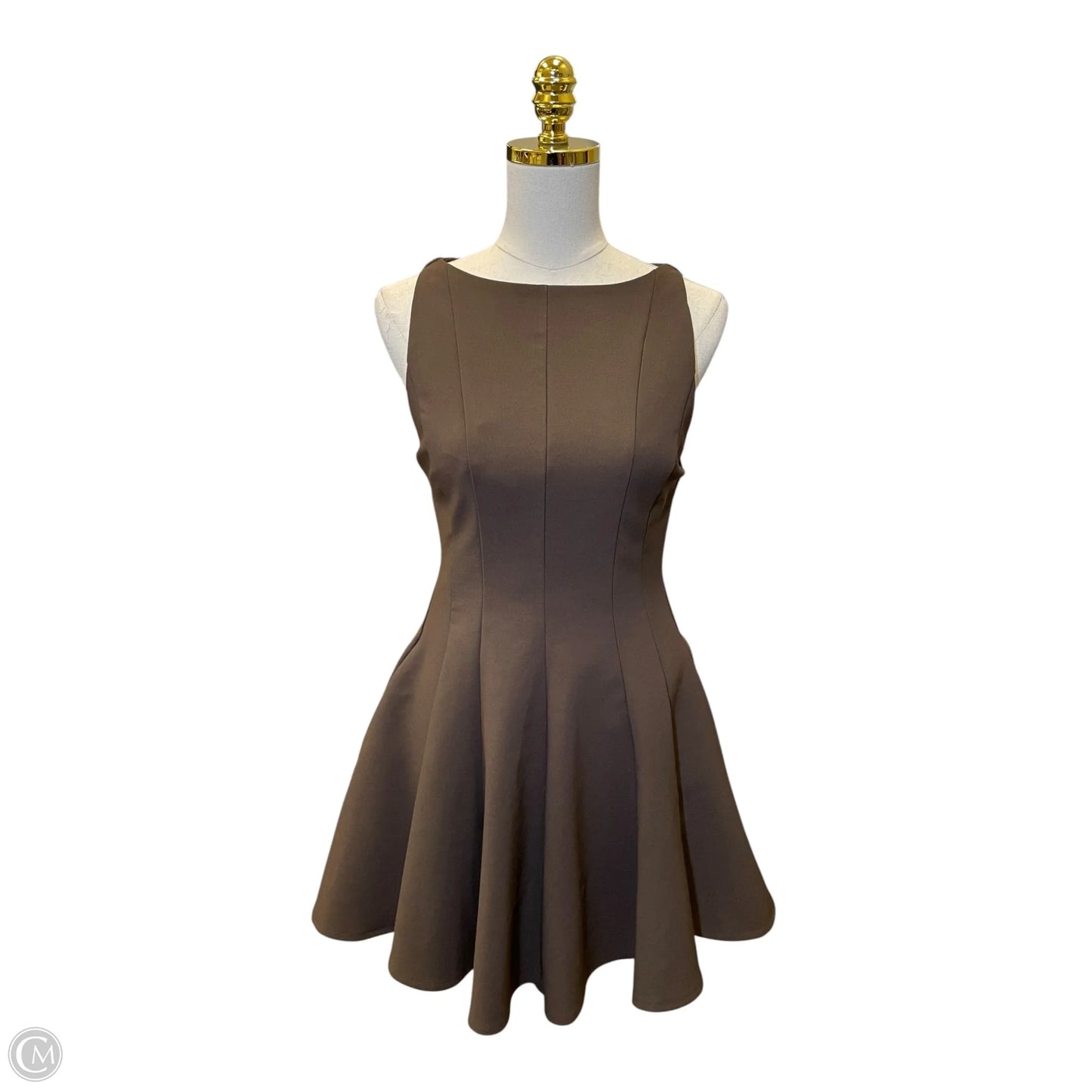 Dress Casual Midi By Zara In Brown, Size: M